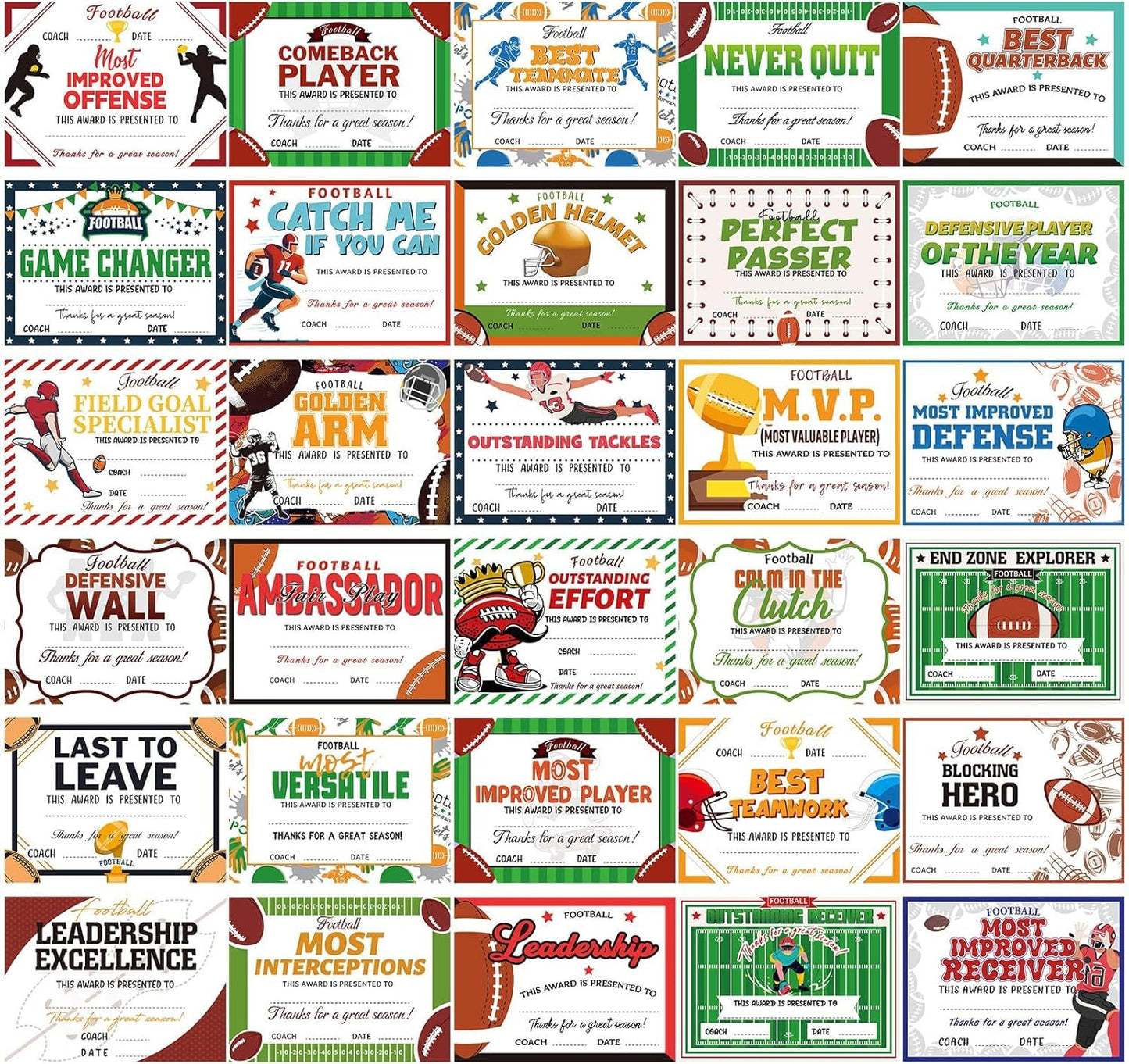94Pcs Student of Award Certificates End of School Random style shipping Softball