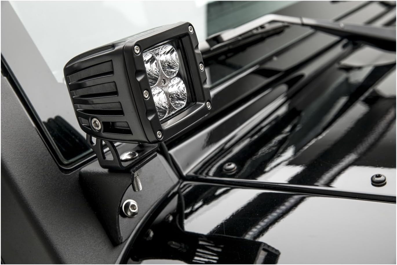 AR15800 Jeep Wrangler JK Windshield Light Brackets, LEDs Sold Separately