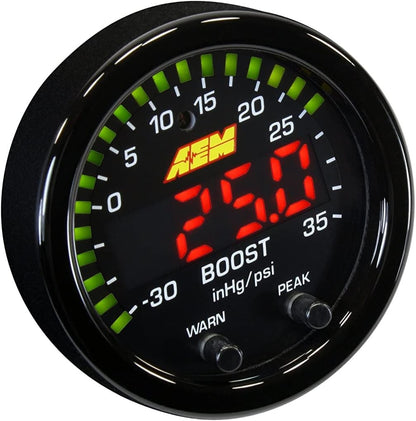 30-0306 X-Series Boost Pressure Gauge 52mm, Black