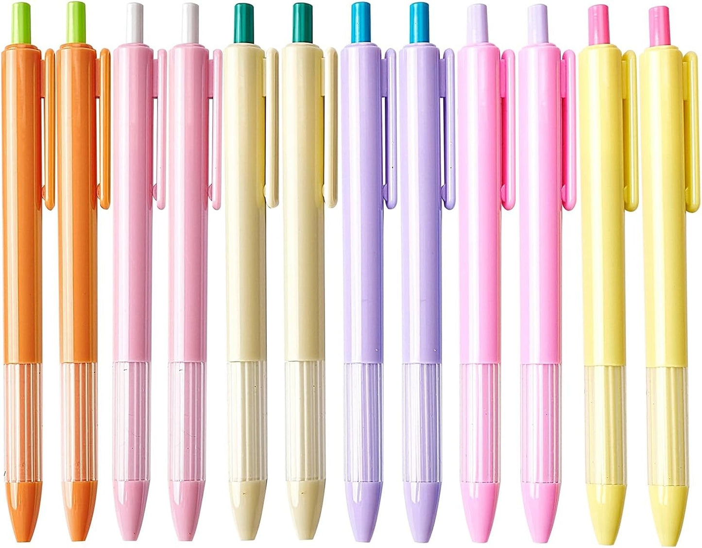 12pcs 1.0mm Blue Ink Pens Smooth Writing Ballpoint & Semi Gel Pens Soft Silicone