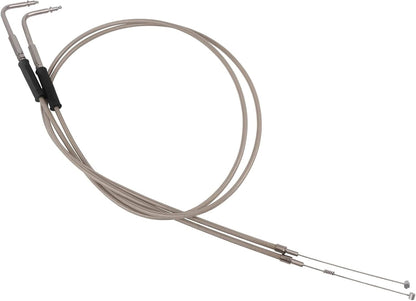 39" 43" 47" 51" Stainless Steel Throttle Cable Wire Kit Idle Cable with Harley