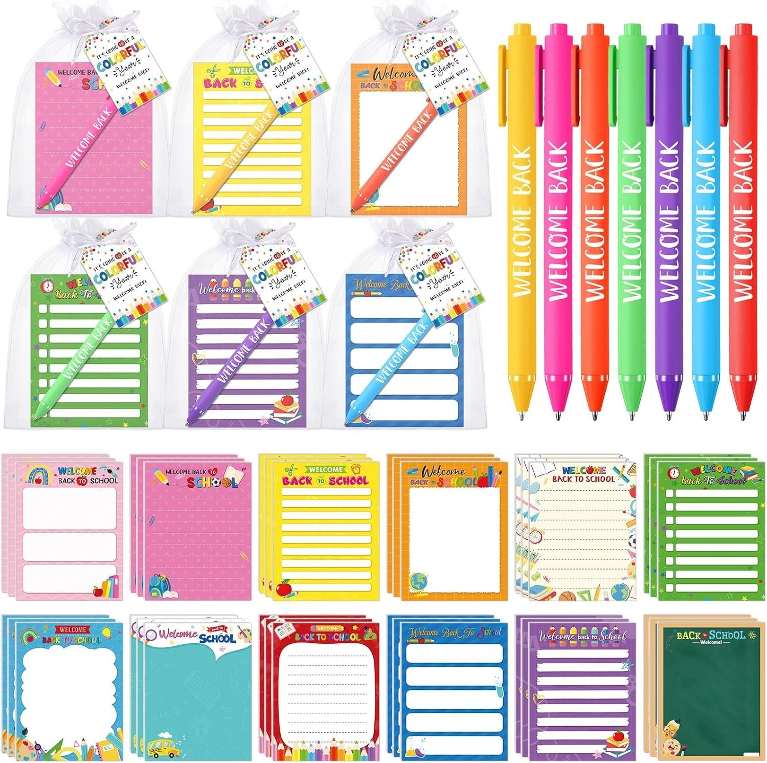 36 Sets Back to School Gifts for Students Welcome Back Sticky Notes Pens Notepad