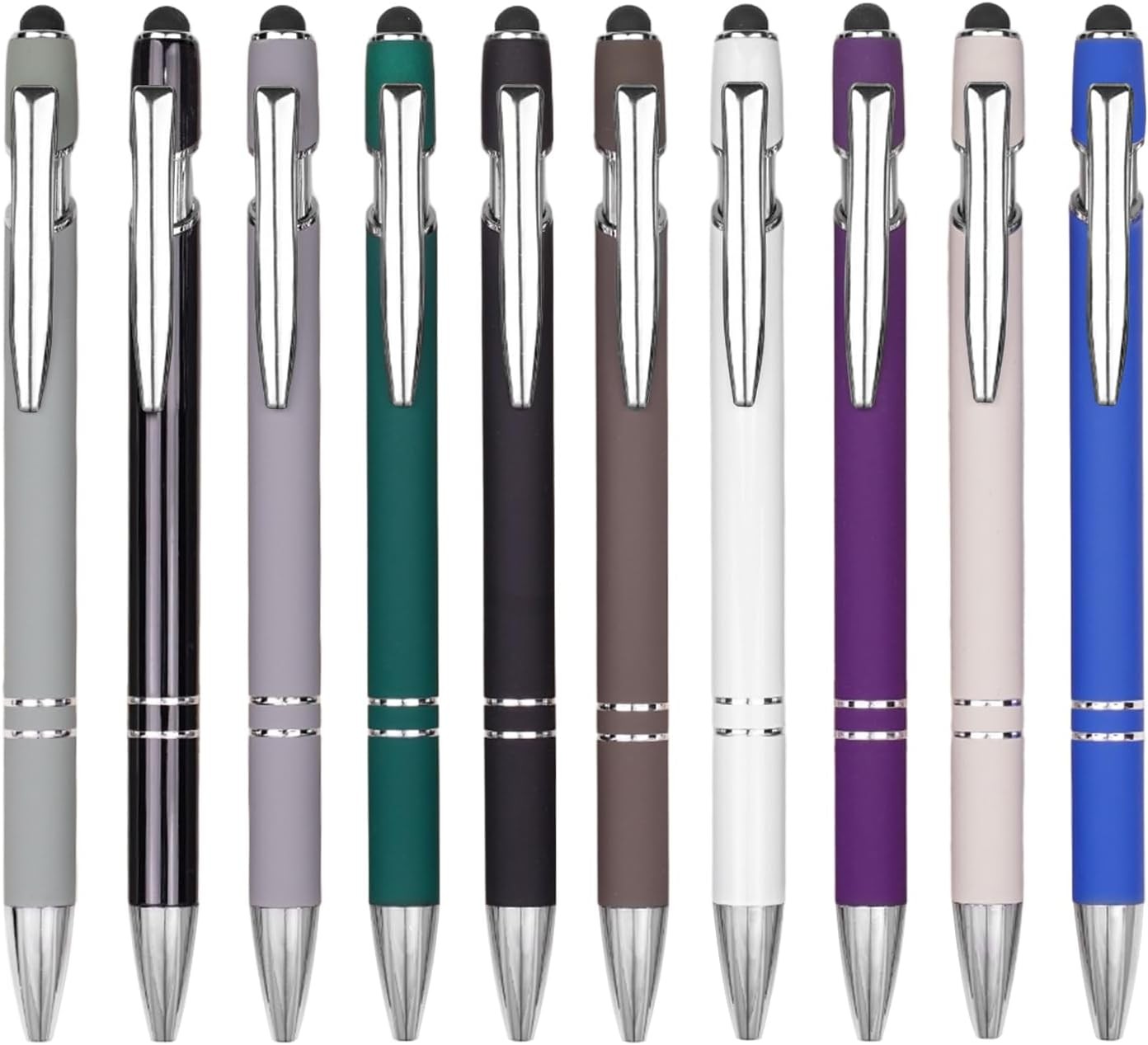 Ballpoint Pen Metal Soft Stylus Pen Touch Screens Retractable Tactile 10 Color