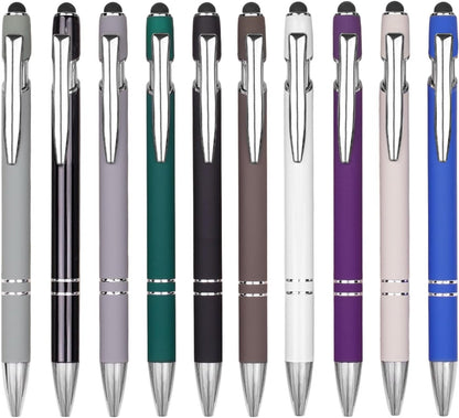 Ballpoint Pen Metal Soft Stylus Pen Touch Screens Retractable Tactile 10 Color