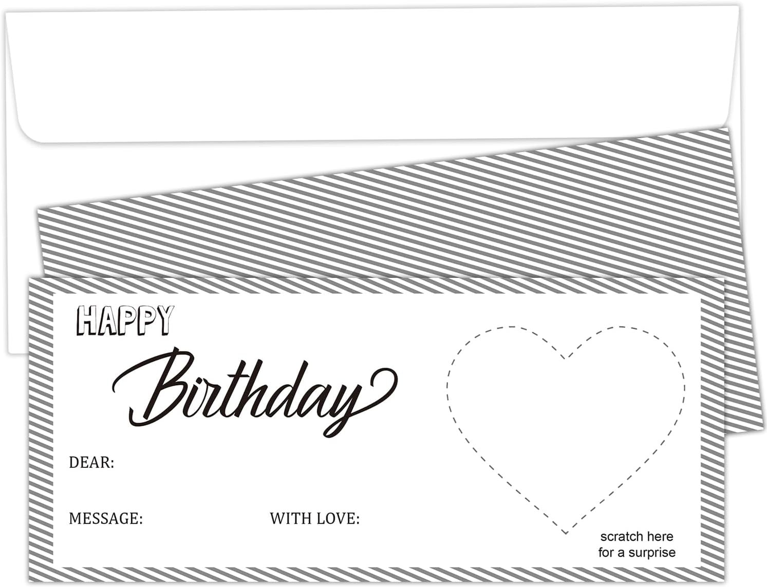 Gray Stripes Diy Birthday Gift Tickets, 5 Set Boarding Pass Ticket Plane Tickets