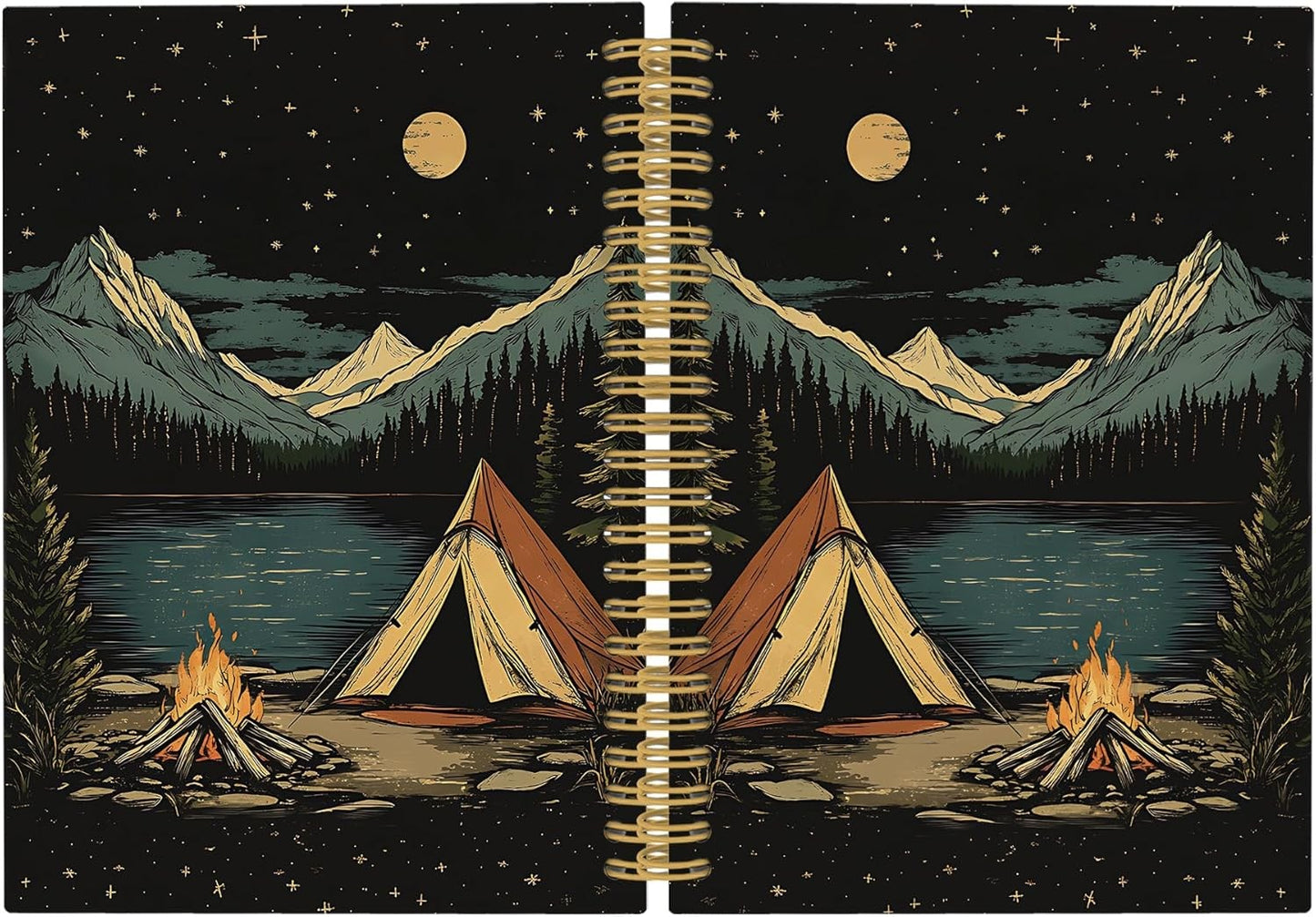 Camping Journal Notebook - Summer Hiking Adventure Notebooks College 5.5"x8.3"