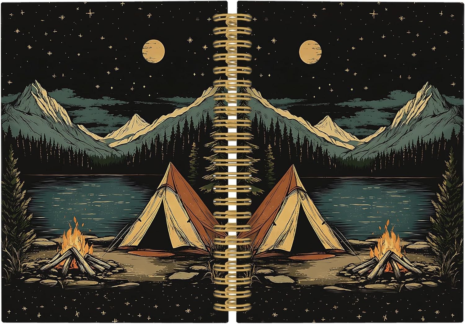 Camping Journal Notebook - Summer Hiking Adventure Notebooks College 5.5"x8.3"