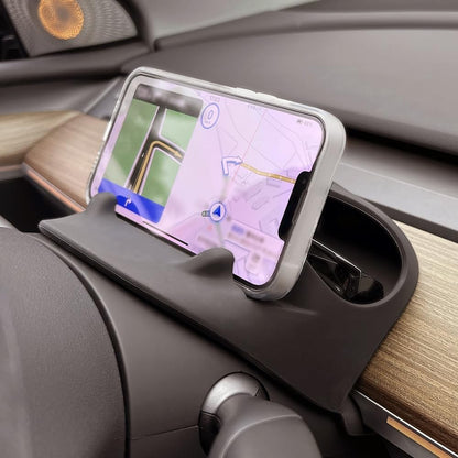 Steering Wheel Mount Phone Holder with Sunglasses Storage Organizer Tray