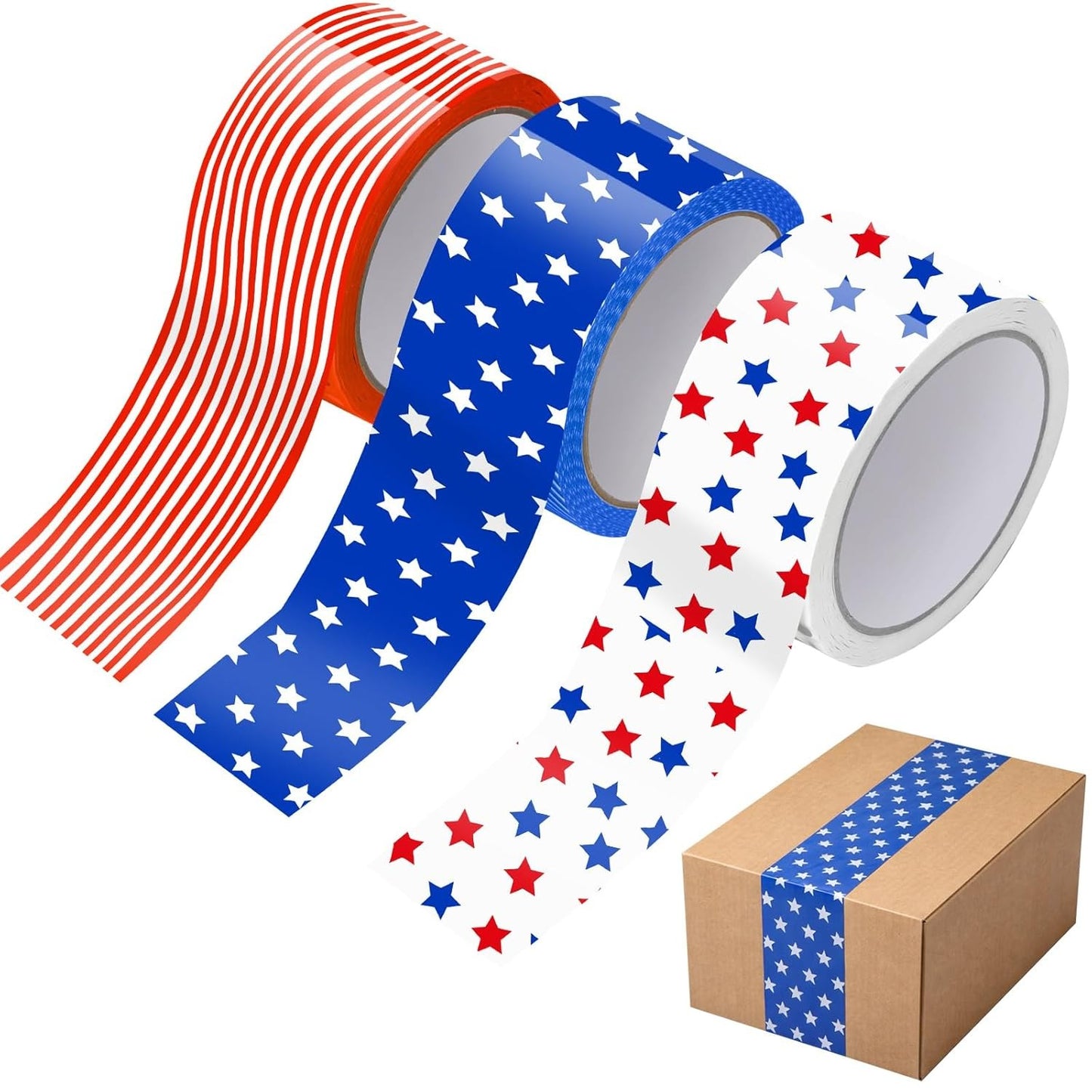 3 Rolls Packaging Tape 50 Yard x 2 Inch Decorative Printed Random style shipping