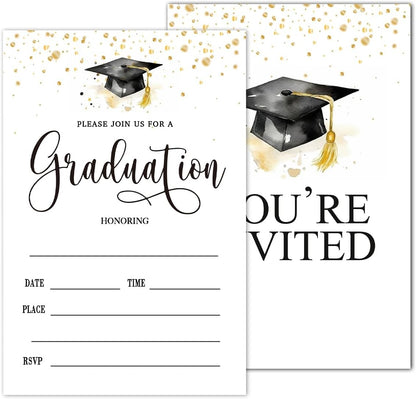 Graduation Party Invitations Watercolor Grad Announcement Cards For High School