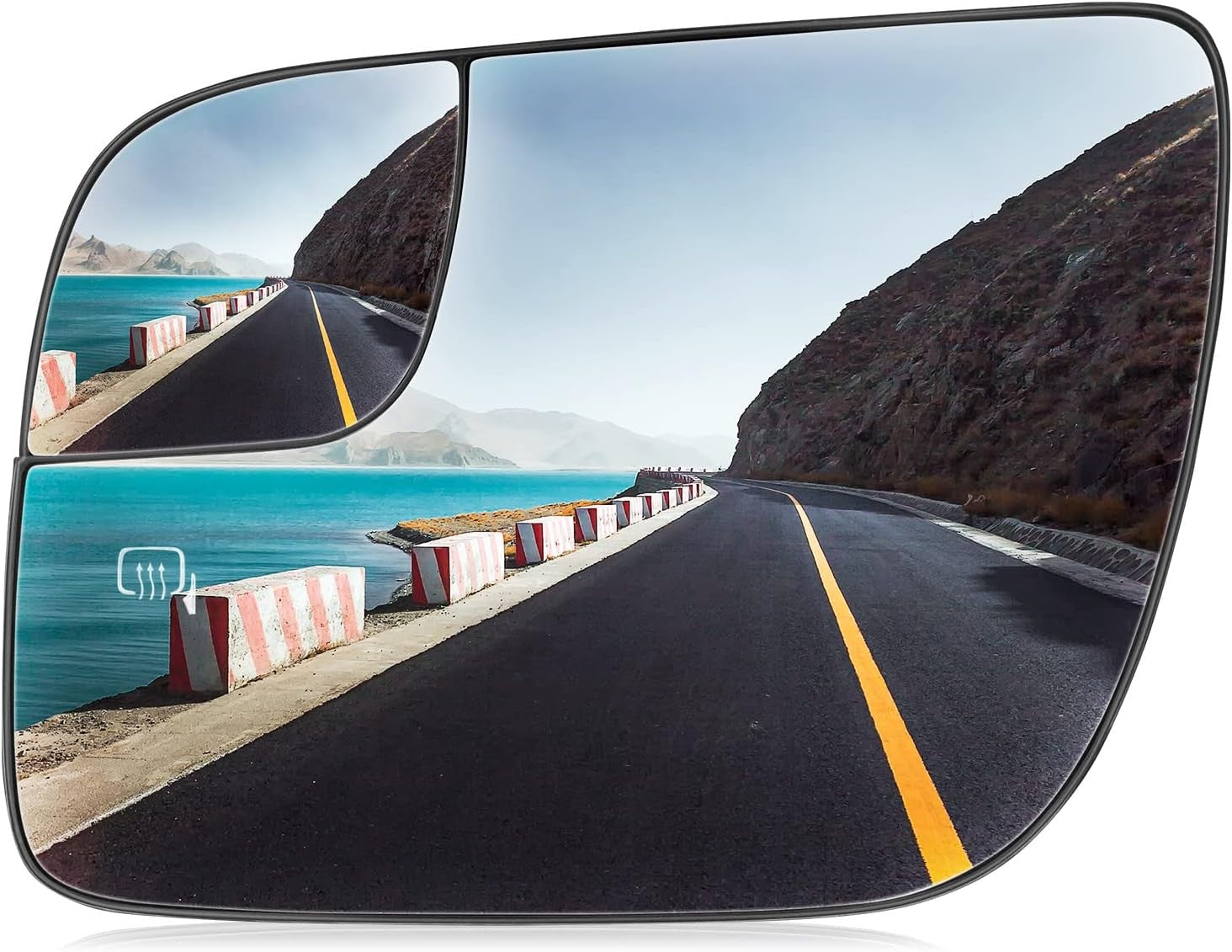 Driver Left Side Heated Mirror Glass Fits for Ford for Explorer 2011-2017