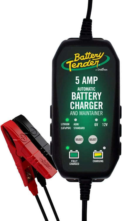 5 AMP 12V Battery Charger and Maintainer - Automotive Smart Automatic Battery