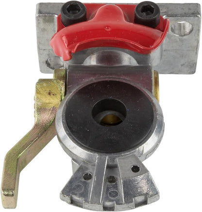 WITH SHUTOFF LEVER - EMERGENCY RED