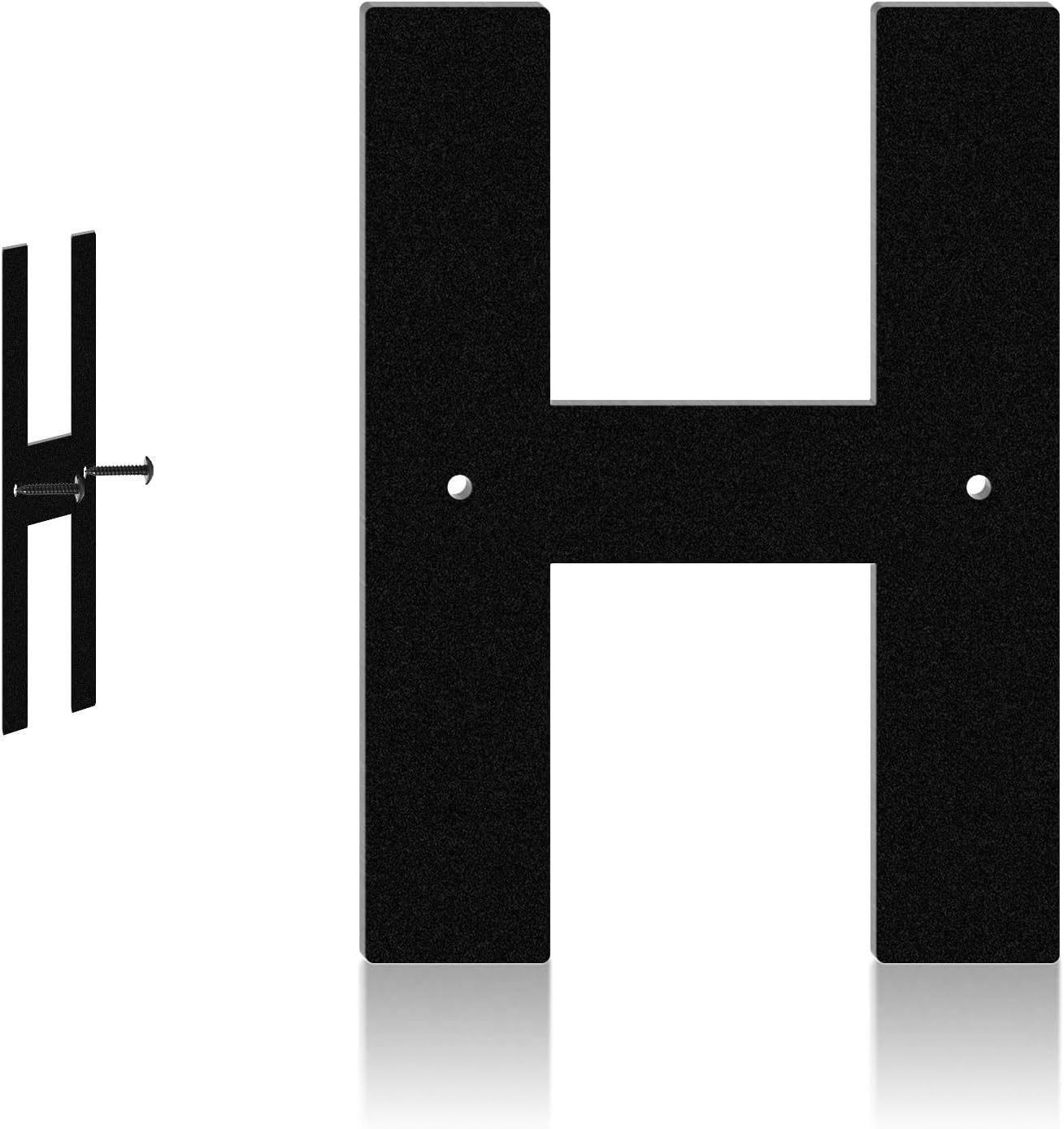 3Inch Black Metal Outdoor Address Signs With Numbers And Letters,Waterproof（H）