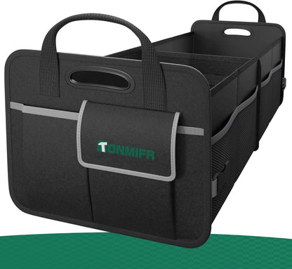 2-Compartment Trunk Organizer & Multi-Compartment Storage Box 600D Waterproof