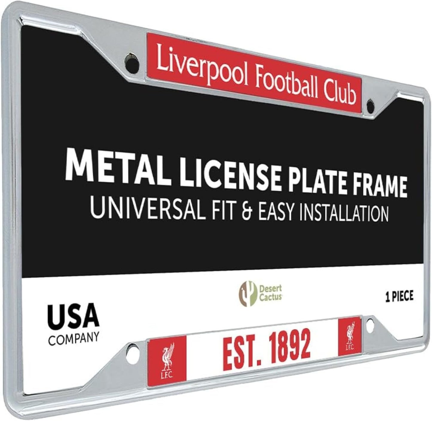 Liverpool FC Car Accessories Football Soccer Metal License Plate Frame