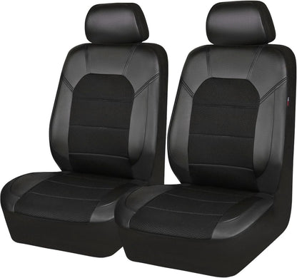 Universal Leather Two Front Seat Covers,Sport seat Covers fits Most Cars, SUVs