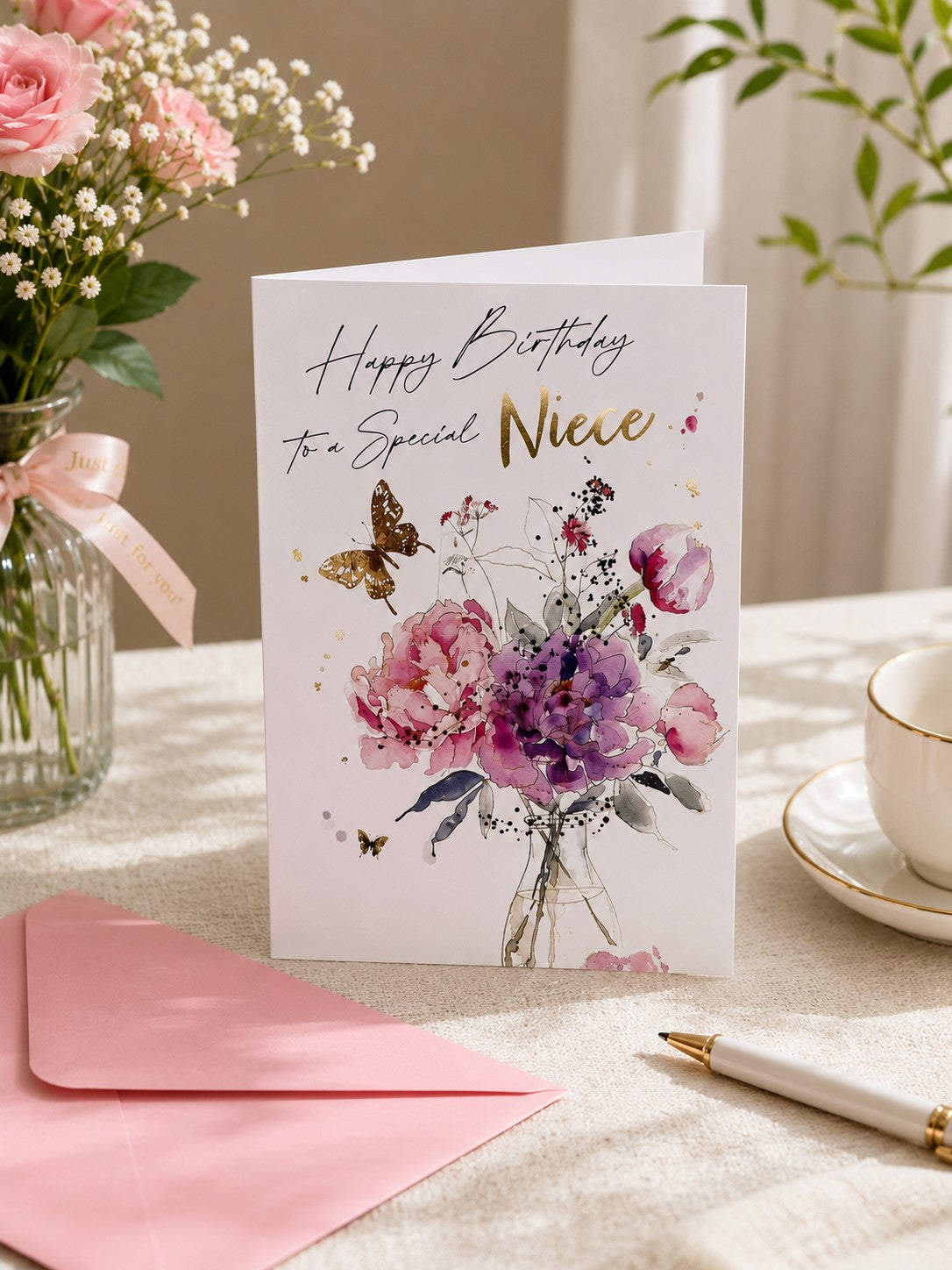 Birthday Bouquet Birthday Card for Women Special Friend Birthday Card for Niece