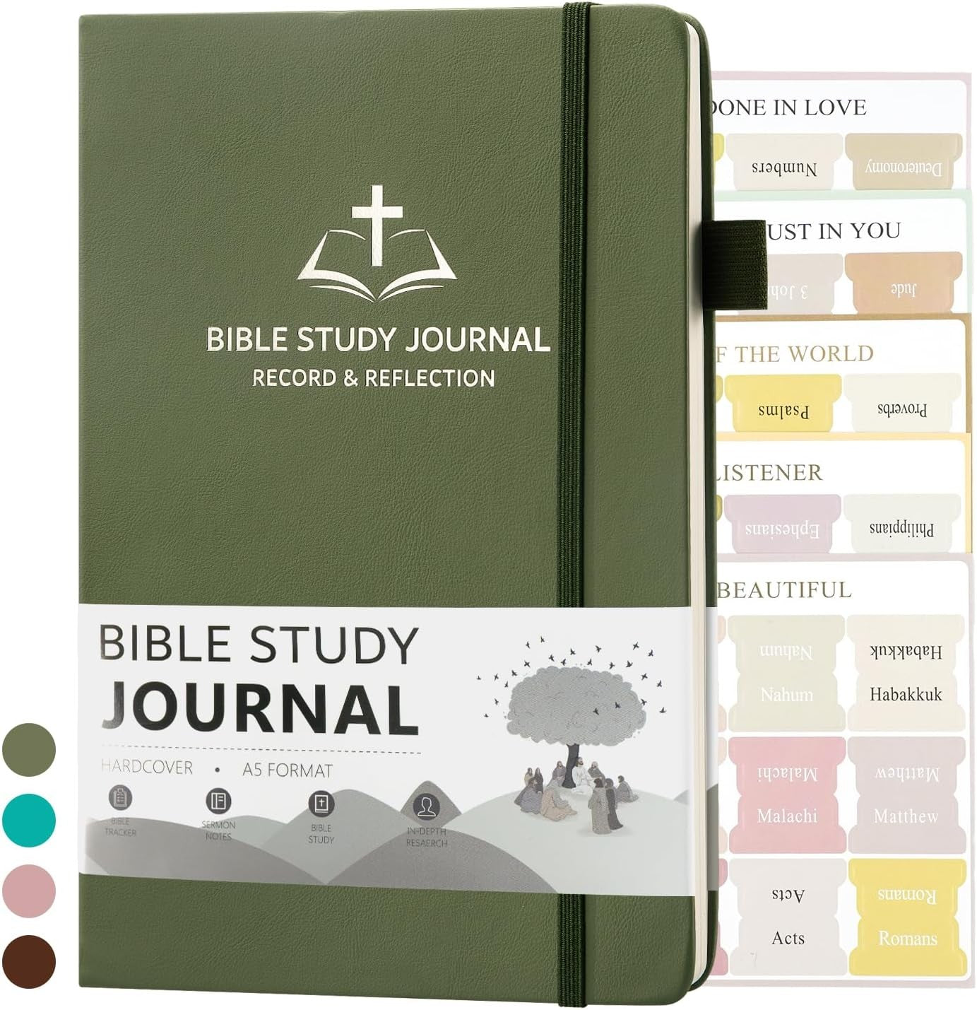 Daily Christian Bible Study Journal for Women & Men 8.27x5.83” A5 Hardcover
