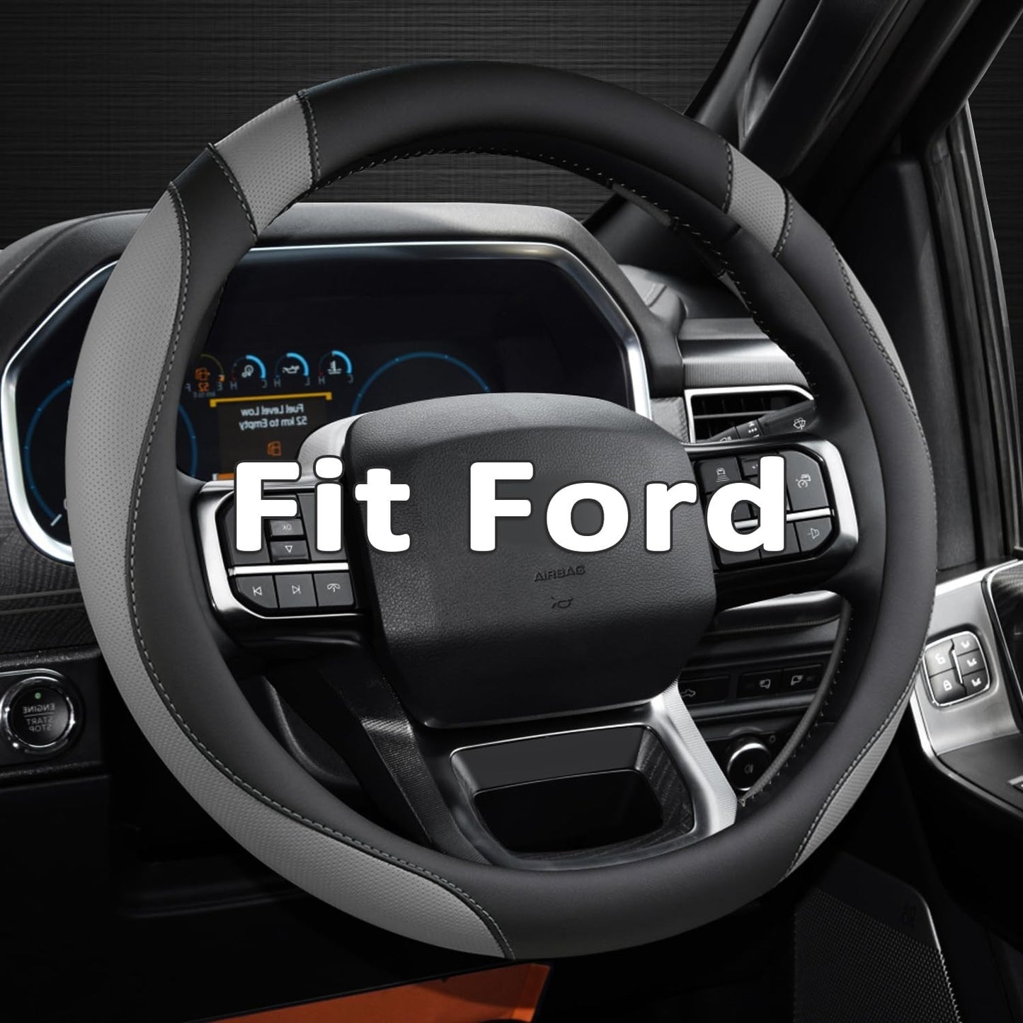 Customized Auto Car Steering Wheel Cover for Ford F-150, F-250, F-350 Expedition
