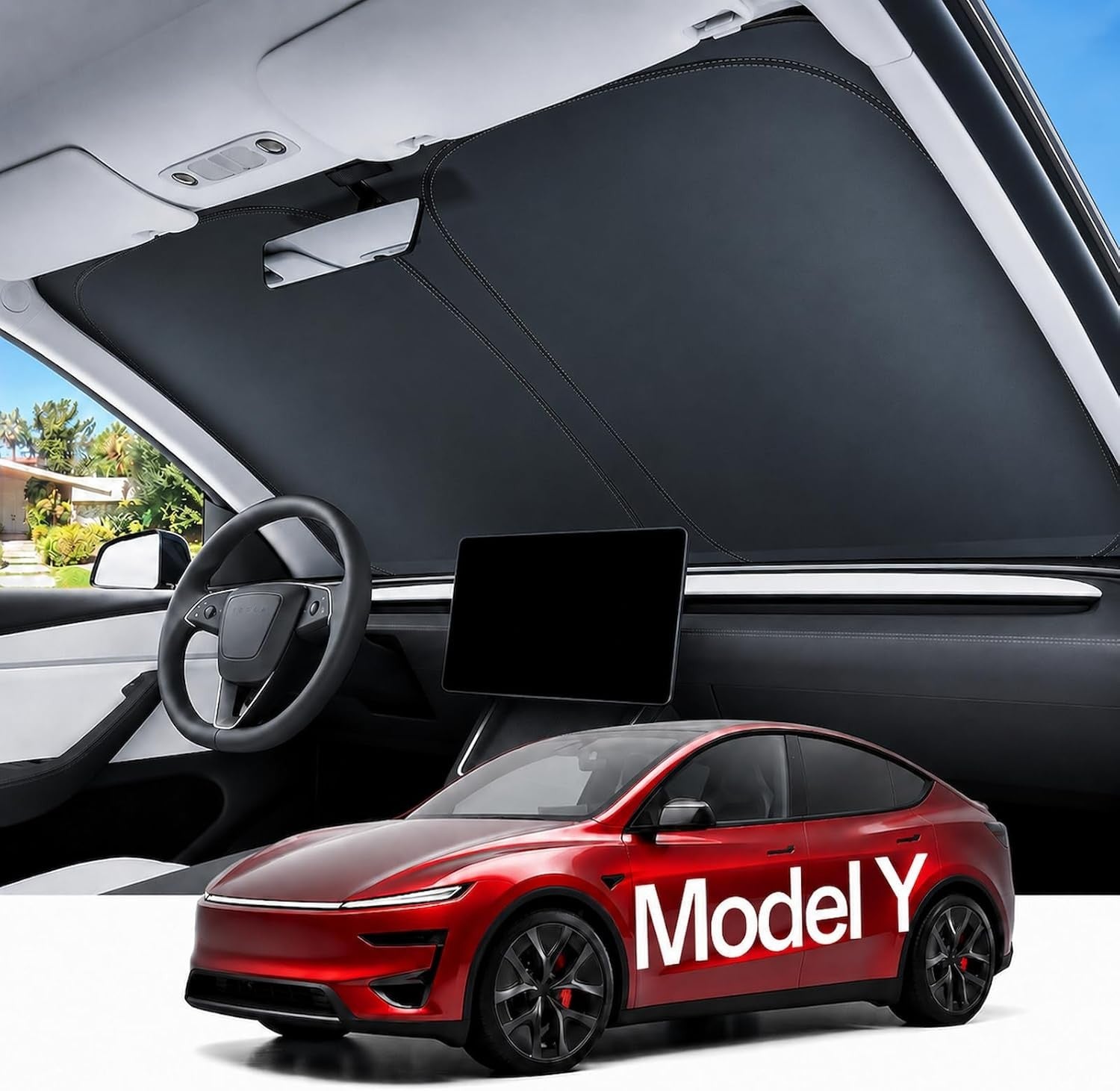 Upgraded for Tesla New Model Y 2016-2026 (Juniper) Windshield Sunshade