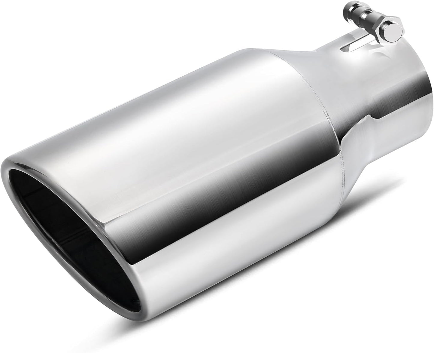 2.5" Inlet Universal Diesel Truck Exhaust Tip, 4in Outlet x 9in Overall Length