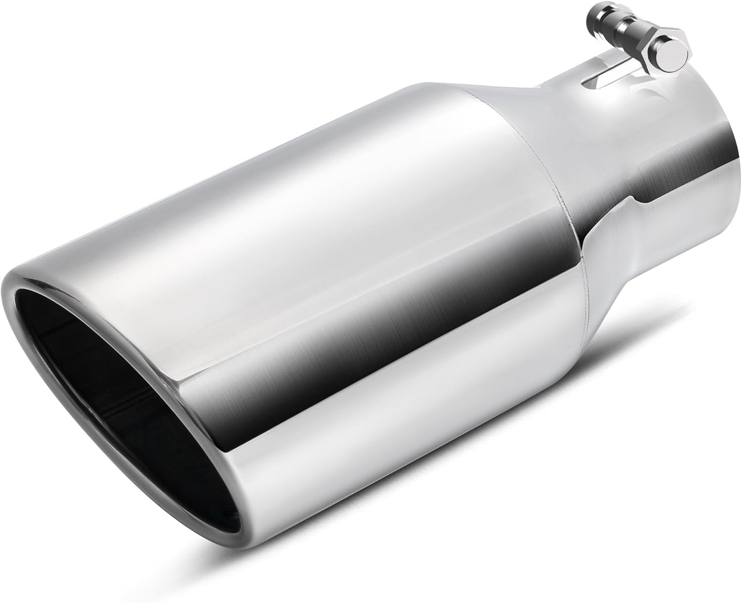 2.5" Inlet Universal Diesel Truck Exhaust Tip, 4in Outlet x 9in Overall Length