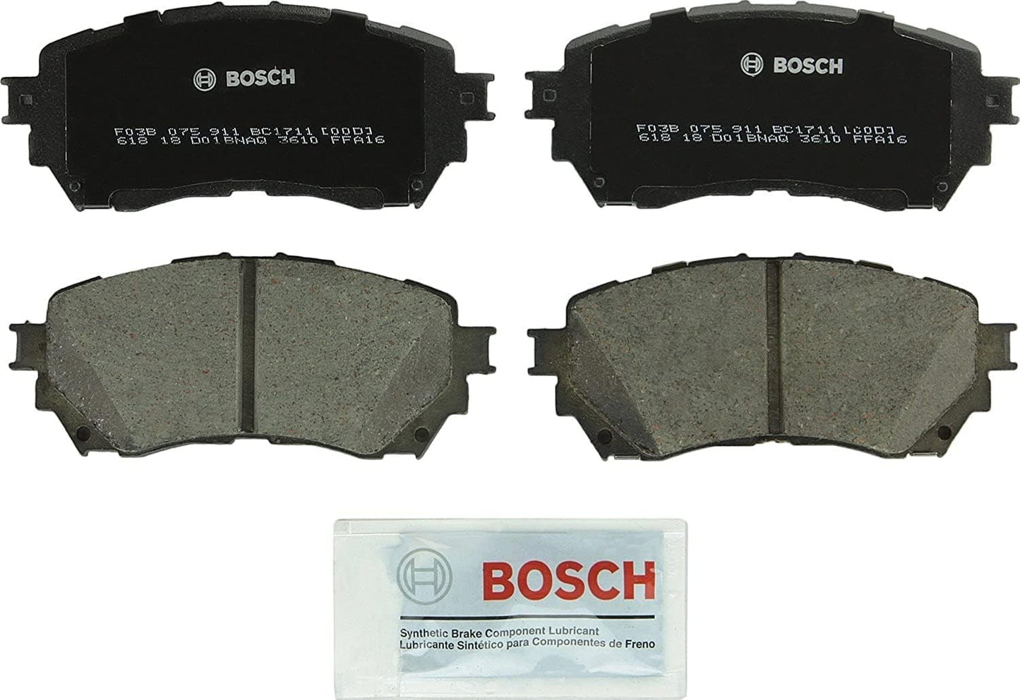 BC1711 QuietCast Premium Ceramic Disc Brake Pad Set with Select Mazda 6; FRONT
