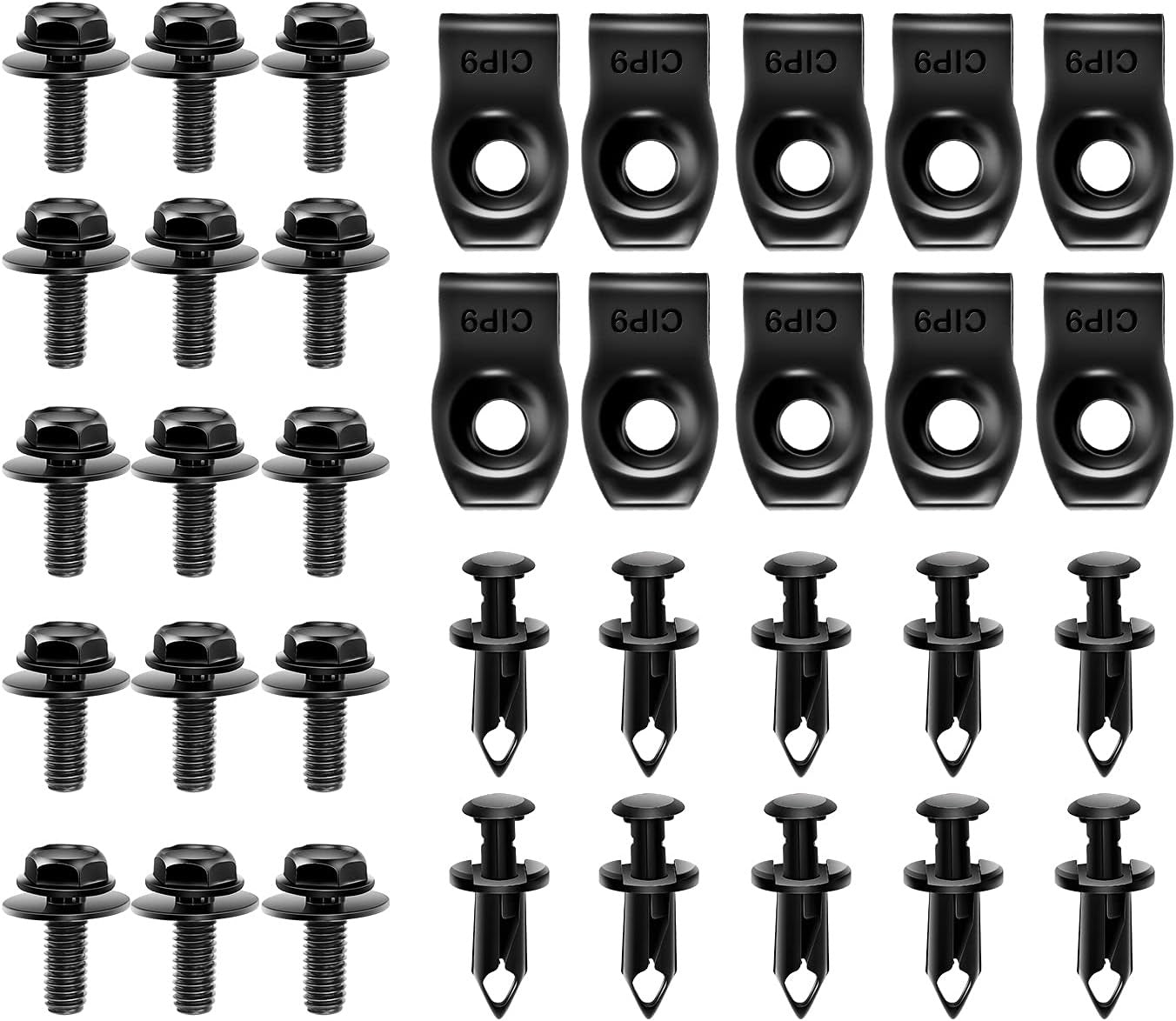 GRC-70 35PCS Engine Under Cover Splash Shield Guard Body Bolts Bumper Fender