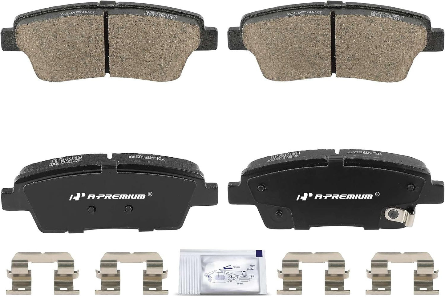 Rear Ceramic Brake Pads Set with Hyundai Genesis 2010-2016 & Kia K900 2017-2017