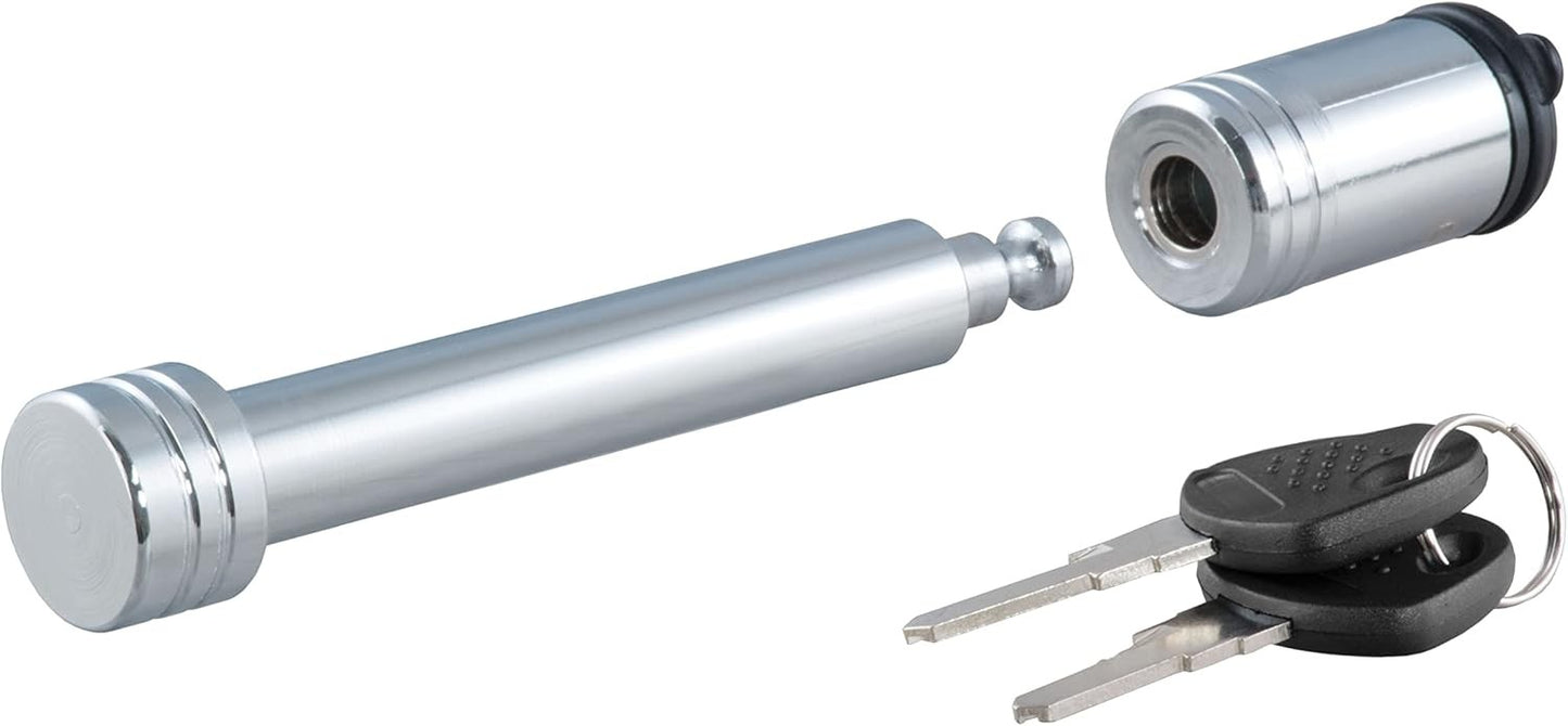 23528 5/8" Trailer Hitch Lock — Barbell Style, Fits 2" & 2-1/2" Receivers Chrome