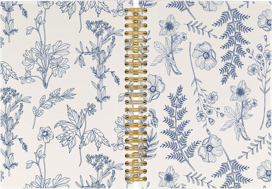 Vintage Flower Journal Notebook Aesthetic Botanical Floral Notebooks 5.5"x8.3"