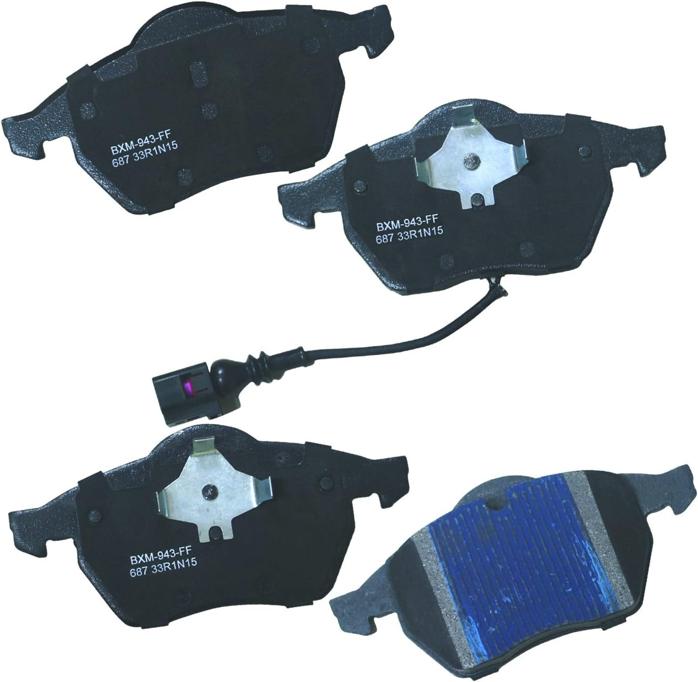 Premium SBM687 Semi-Metallic Front Brake Pads for select Audi A3, A4, A4 Quattro