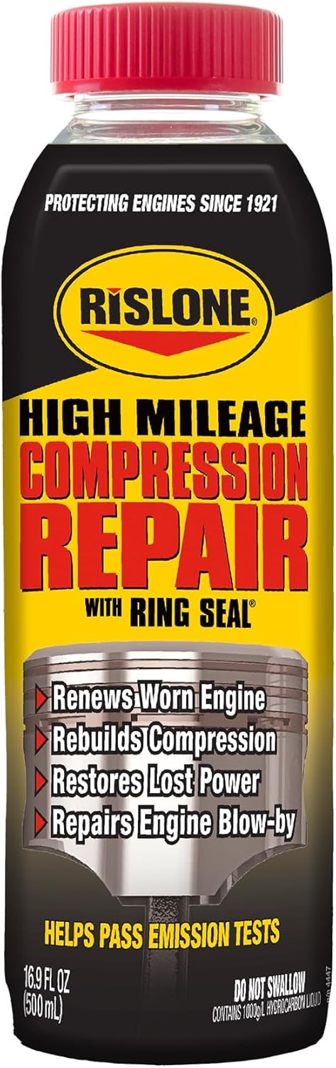 Rislone 4447 High Mileage Compression Repair with Ring Seal, 16.9 oz.