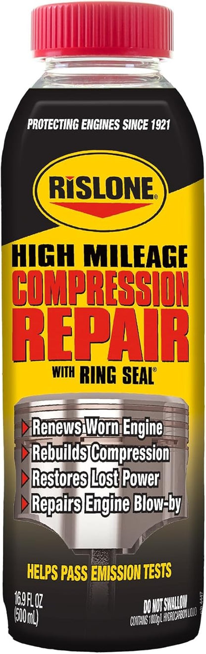 Rislone 4447 High Mileage Compression Repair with Ring Seal, 16.9 oz.