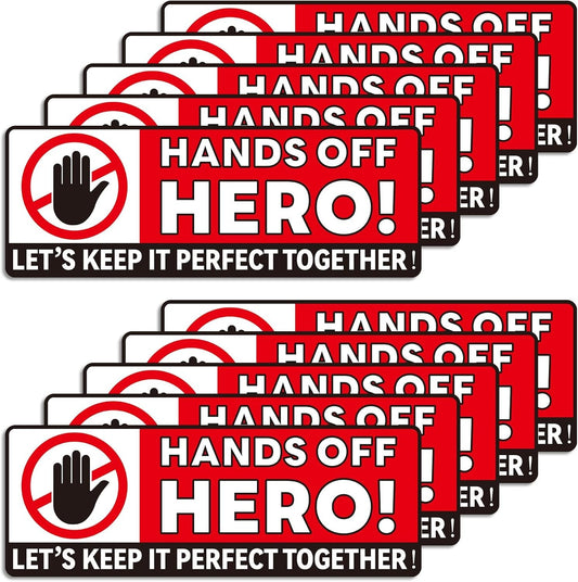 10pcs Do Not Touch Stickers 8.66x3.15in Vinyl Self-Adhesive Do Not Touch Warning