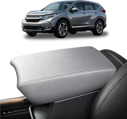 Gray Center Console Covers for 2017-2022 Honda CRV Leather Armrest for CR V