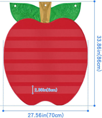 Pocket Chart with 6 Pockets, Red, Wall Organization for Daily Schedule, Class