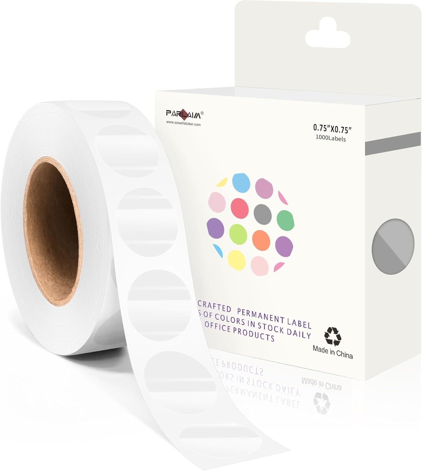 3/4 Inch Roll Color Coding Labels,1000 per Roll Round Permanent Adhesive Color