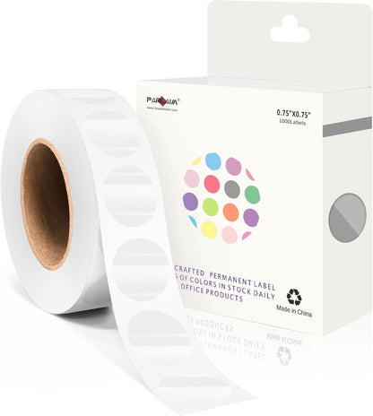 3/4 Inch Roll Color Coding Labels,1000 per Roll Round Permanent Adhesive Color