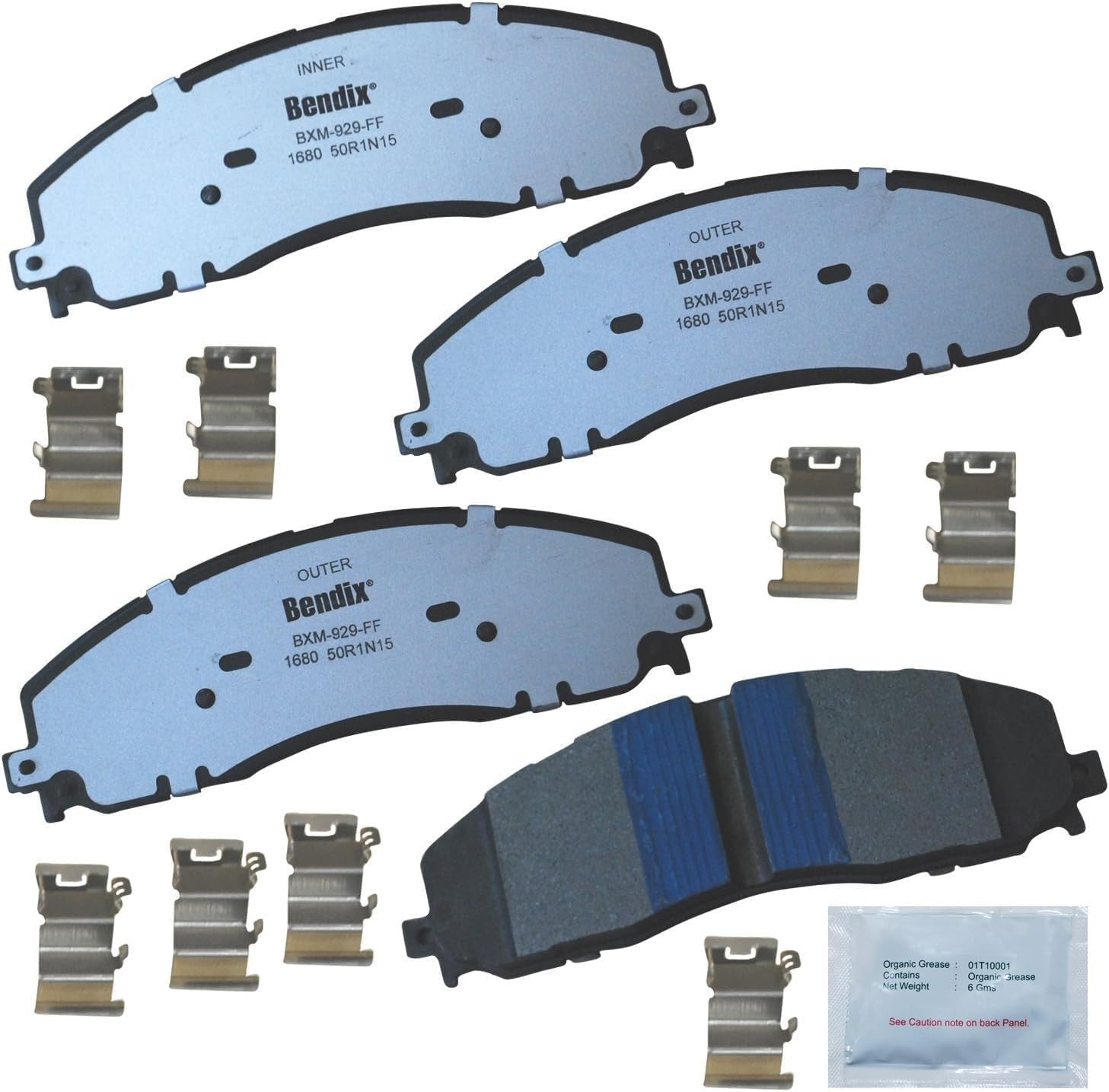 Fleet Metlok MKD1680FM Semi-Metallic Front Brake Pads for Ford F-250 Super Duty