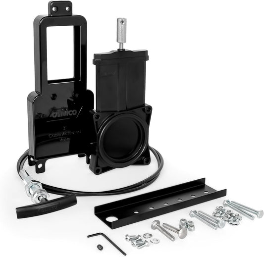 RV Sanitation System 3" Waste Valve with 72" Cable Extension Kit for Sidewall