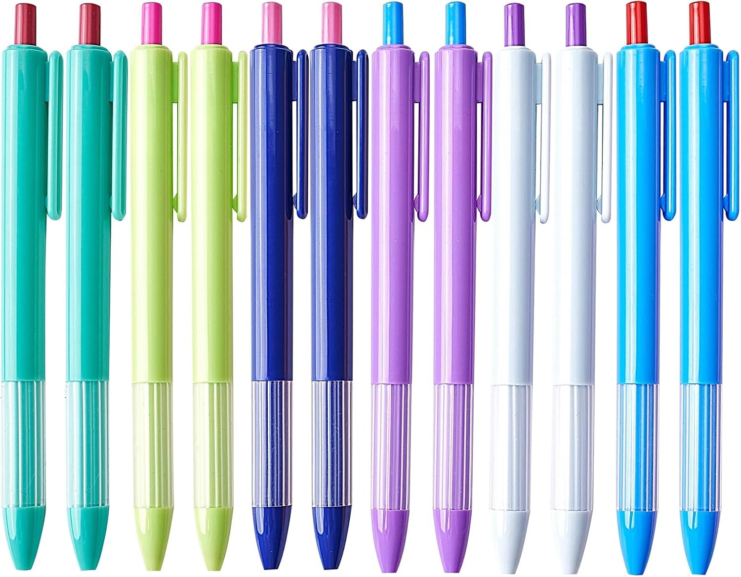 12pcs 1.0mm Black Ink Pens, Smooth Writing Ballpoint & Semi Gel Pens, Soft