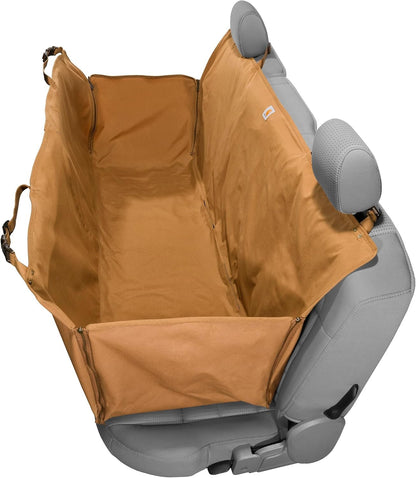 Universal Fitted Nylon Duck Pet Hammock, Dog Back Seat Cover, Carhartt Brown
