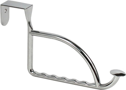 Stratford Chrome Over The Door Hook Valet for Hanging Clothes Towels Robes, Easy
