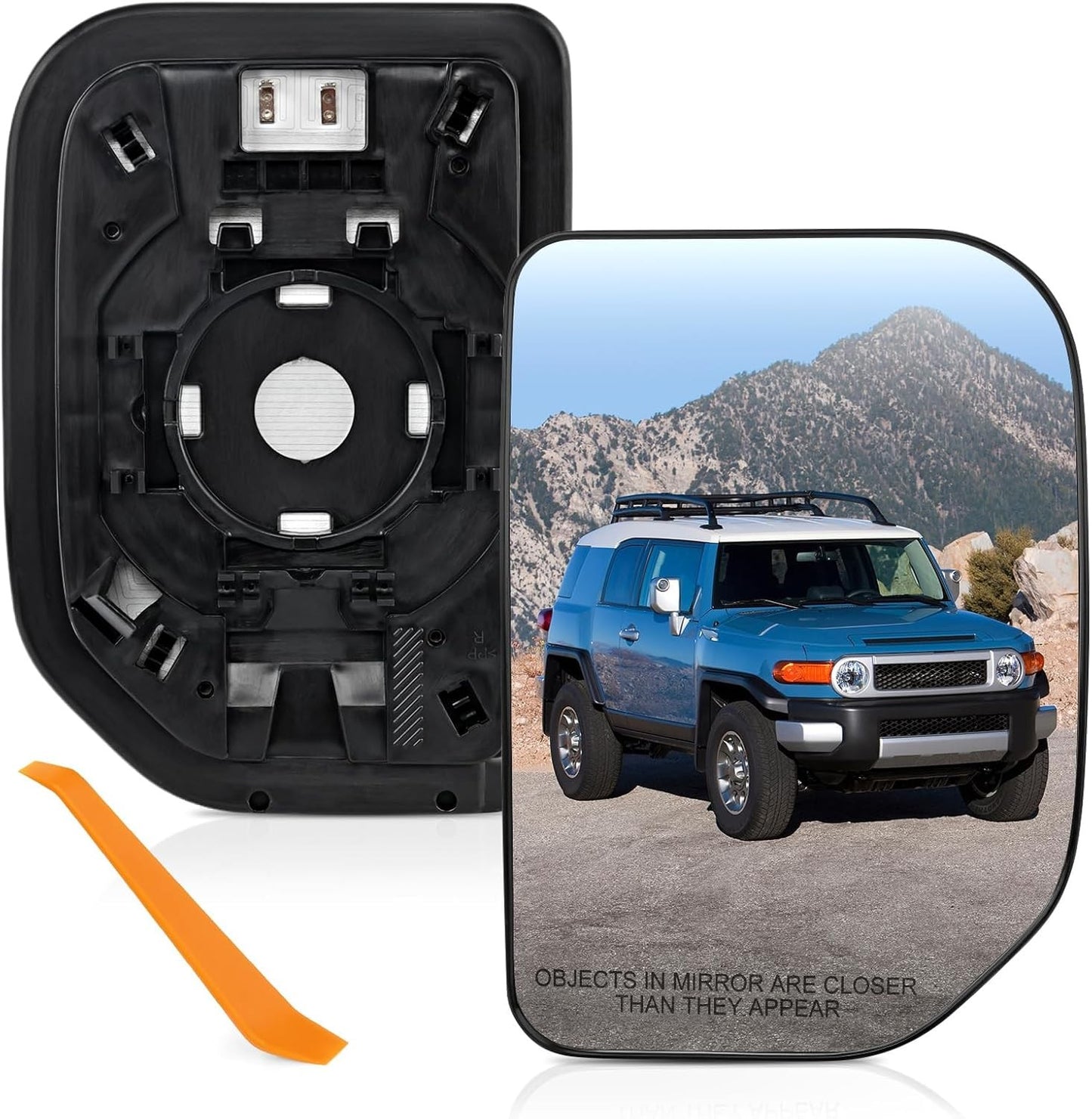 Passenger Side Mirror Glass Replacement For Toyota FJ Cruiser 2007-2014, Right