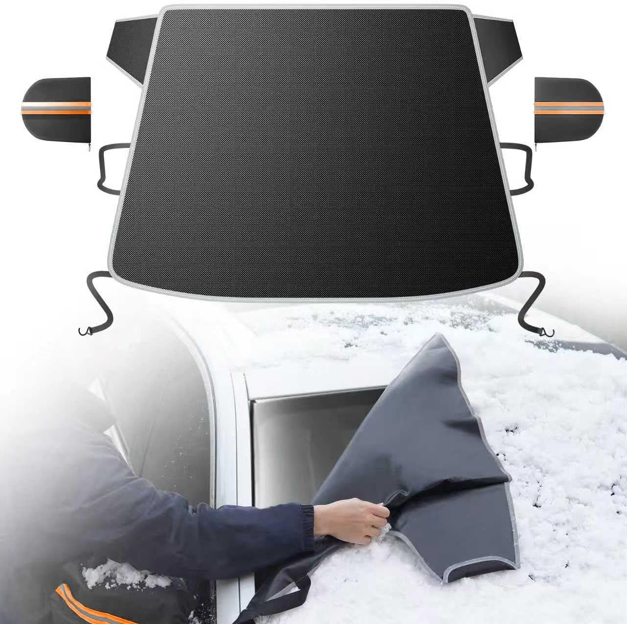 [2026 Upgraded] Car Windshield Cover for Ice and Snow [700D Waterproof Fabric]