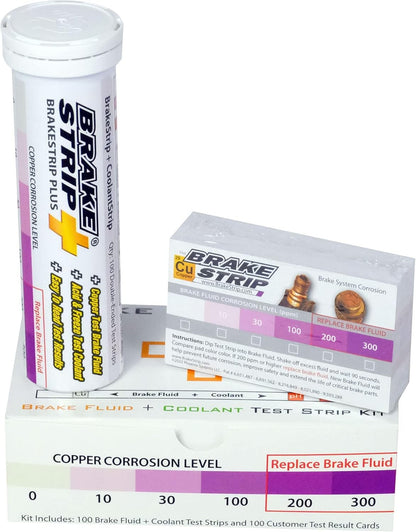 BrakeStrip Plus Service Center Kit. Double Ended Brake Fluid Plus Coolant Test