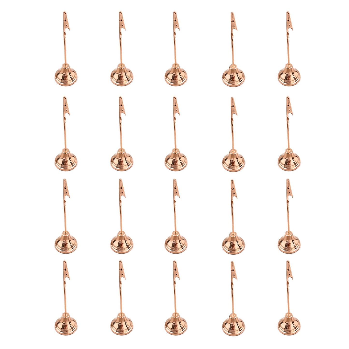 Humyoun 20 Pcs Table Number Holders 4/6/8/10 Inch Metal Place Card (Rose Gold)