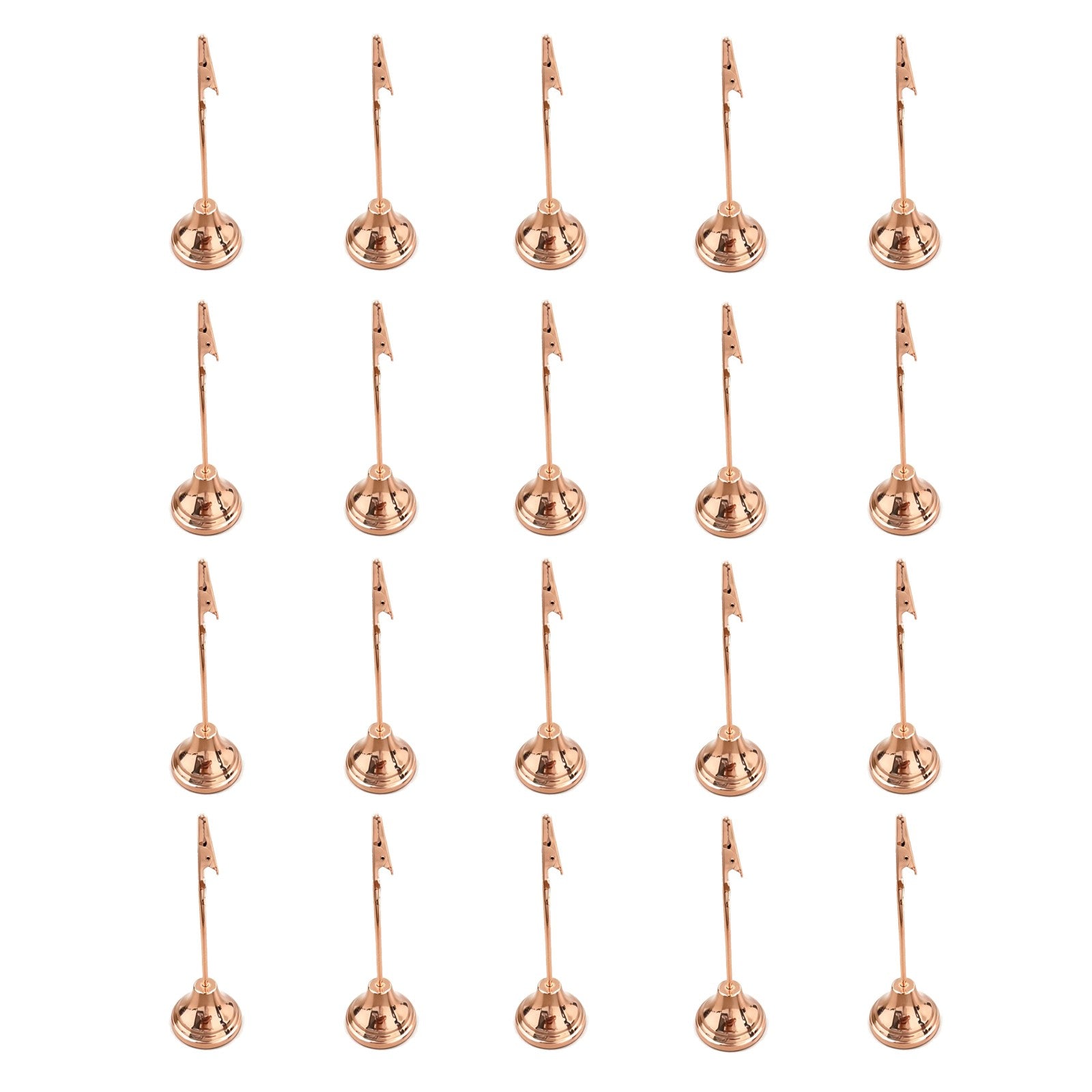 Humyoun 20 Pcs Table Number Holders 4/6/8/10 Inch Metal Place Card (Rose Gold)